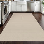EARTHALL Woven Area Rug 4x6 Ft Washable Rugs for Entryway Non Slip Braided Throw Rugs Bedroom Carpet Cotton Entry Rug Cotton Floor Carpets for Bedroom Dining Room Living Room, Beige/Khaki
