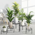 CADANI 5 Pack Metal Plant Stands for Outdoor Indoor, Anti-Rust Iron Flower Pot Stand, Heavy Duty Plant Pot Stand for Multiple Plant, Decoration Racks for Home, Patio & Garden