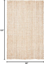 SAFAVIEH Area Rug 8x10 - Natural Fiber Collection - Large - Natural, Handmade Woven Jute, Boho Farmhouse Style, Ideal for Living Room, Bedroom, Dining Space (NF187A)