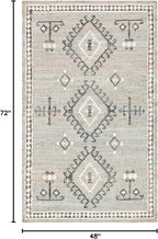 SAFAVIEH Kilim Collection Accent Rug - 4' x 6', Blue & Black, Flat Weave Jute Design, Ideal for High Traffic Areas in Entryway, Living Room, Bedroom (KLM762M)
