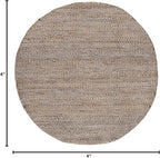 SAFAVIEH Natural Fiber Collection Area Rug - 4' Round, Beige, Handmade Jute, Braided Woven Design, Ideal for Living Room, Bedroom (NF212B)