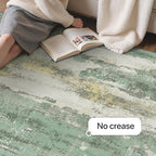 GENIMO No Crease Non Slip 9x12 Area Rugs for Living Room, Craft Woven Modern Rug, Soft Floor Carpet, Single-Piece Rugs for Bedroom, Dining Room, Office,Green Gray