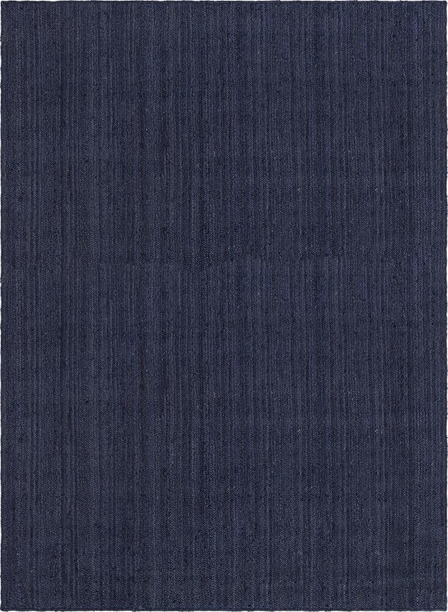 Unique Loom Braided Jute Collection Area Rug - Dhaka (10' x 14' 1" Rectangle, Navy Blue)