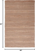 SAFAVIEH Natural Fiber Collection Area Rug - 5' x 8', Taupe & Natural, Handmade Boho Farmhouse Rustic Jute & Cotton Jute, Ideal for High Traffic Areas in Living Room, Bedroom (NFB653E)