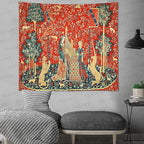 FEASRT Animal Tapestry European Royal Princess Tapestrys Medieval Bohemian Mandala Tapestry, 60x51 Inches Soft Flannelette, for Bedroom Living Room Dorm