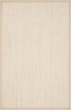 SAFAVIEH Area Rug 3x5 - Natural Fiber Collection - Marble & Linen Color, Sisal, Woven Design with Border (NF143B)