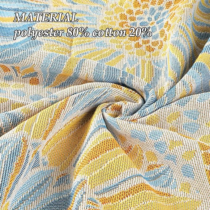 Snycler Flowers and Plants Throw Blanket for Bed 50 * 60inch Woven Blanket Cotton Polyester Farmhouse Decor for Indoor Outdoor Sofa Bedroom Garden，All Season （Sunflower）