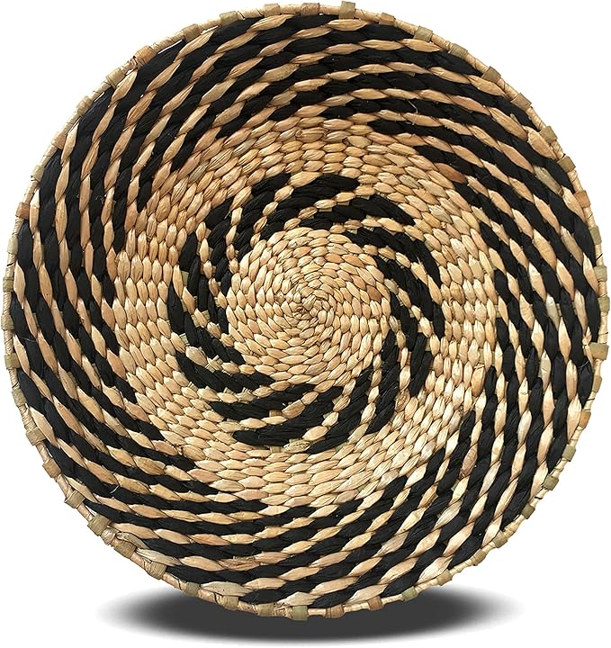 Woven Wall Basket Decor - Woven Bowls Trays Hanging Baskets Indoor Bowl For Home Wall Art.Rustic Durable Structured Boho Decorations. Different Solo Gift Products