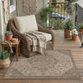 3x5 Easy Jute Outdoor Patio Rug Washable Brown Floral Entrance Area Rug for Living Room Lightweight Non Slip No Sheding Doormat Entryway Farmhouse Bedroom Backyard Kitchen Deck