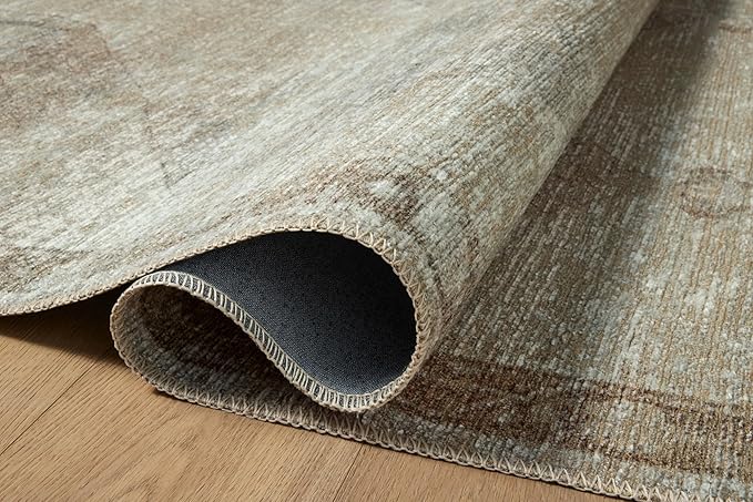 Loloi Amber Lewis Cambria Collection CBR-02 Mist/Natural 5'-0" x 7'-6" Area Rug Jute, Neutral, Vintage Style, Antique Tone, Living, Bedroom, Dining, Carpet