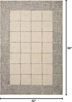 Loloi Chris Loves Julia Francis Collection FRA-02 Cream/Black 3'-6" x 5'-6" Accent Rug
