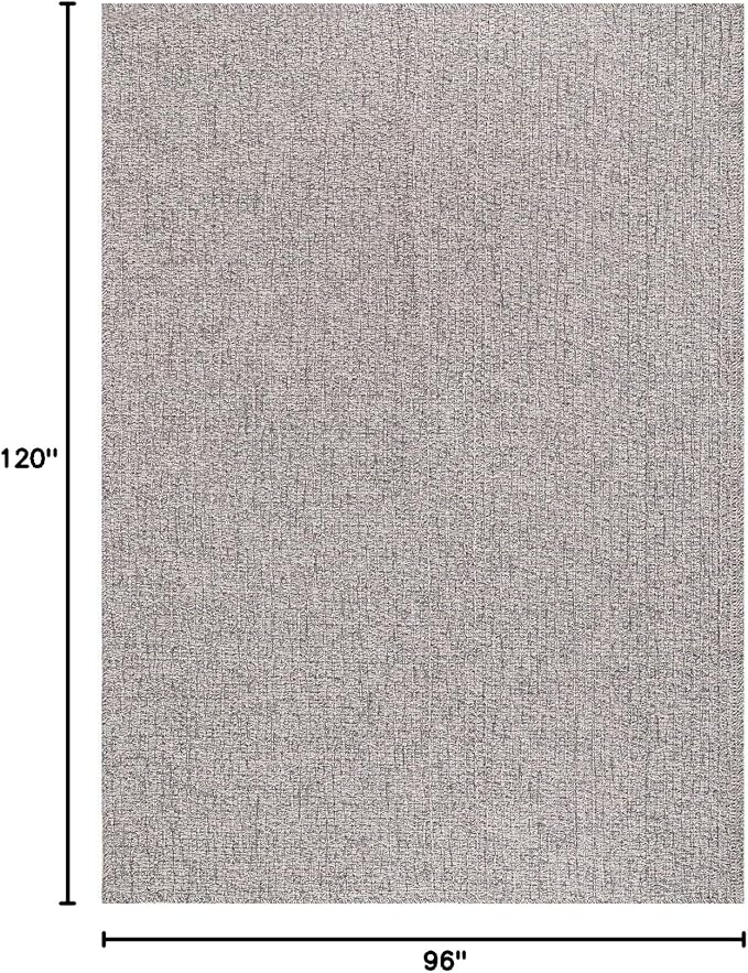 Easy Jute Rug 8x10 Indoor Outdoor Natural Rugs Solid Fiber Rug Woven Area Rug Boho Easy Clean Inside Carpet for Living Room Bedroom Dining Room Hallway or Outdoor Patio Porch (8 X 10 Silver)