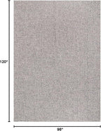 Easy Jute Rug 8x10 Indoor Outdoor Natural Rugs Solid Fiber Rug Woven Area Rug Boho Easy Clean Inside Carpet for Living Room Bedroom Dining Room Hallway or Outdoor Patio Porch (8 X 10 Silver)