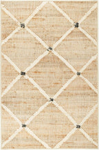 Dash and Albert Kali, Natural, 2'6" x 8', Diamond, Soft and Cozy, High Traffic, Lightweight, Anti-Slip, Durable, Machine Washable Runner for Bedroom, Living Room, Dining, Den, Foyer, Entryway