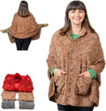 Boho Chic Wearable Blanket -No Sleeves Drape&Go- Poncho Blanket Wrap Shawl - Gifts for Grandma and Mom
