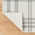 CAMILSON Easy Jute Rug 10x14, Indoor Outdoor Off-White Color Fiber Area Rugs for Living Room Patio and Dining Room Rug, Checkred Boho Woven Design, Easy-Cleaning, Washable Outside Carpet (10 x 14)