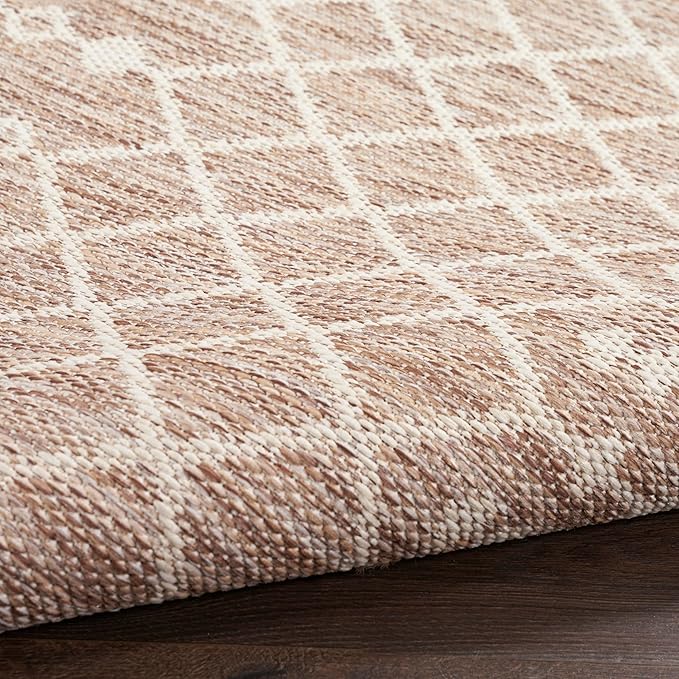 Nourison Home Positano Beige 9' x 12' Area Rug - Easy Clean, Non Shedding, Bed Room, Living Room, Dining Room, Kitchen (9' x 12')