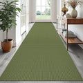 EARTHALL Runner Rug 3x16 Ft Washable Runners for Hallways Extra Long Woven Non Slip Entryway Runner Braided Kitchen Runner Indoor Outdoor Carpet Runners for Hotels, Hall, Stair, Green
