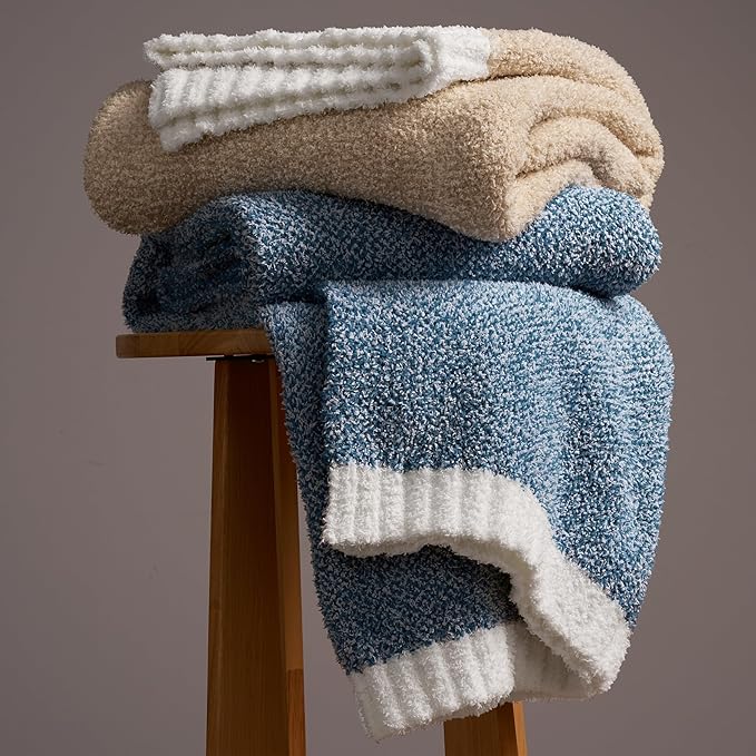 Joiedomi Throw Blanket for Couch Bed, Light Camel Knitted Blankets Gifts for Women Mom Girls, Cozy Cute Soft Throw Home Room Decor Aesthetic for Women Mothers Birthday Gifts 50x70 Inches