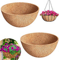 Riare 2 Pack 20 Inch Round Coco Liners Replacement- 100% Natural Coconut Coir Liners for Hanging Baskets, Garden Flower Vegetables Planter Pot, Window Box, Fence, Decks