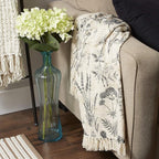 DII French Country Printed Woven Throw, 50x60, Botanical