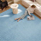 Bedsure 6x9 Fluffy Area Rugs for Living Room, Machine Washable Rugs, Non-Slip Backing, Non-Shedding, Pet Friendly Throw Rug for Bedroom Dining Room, Rug for Kids Room, Celestial Blue