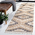 SAFAVIEH Natural Fiber Collection Runner Rug - 2'3" x 9', Natural & Black, Handmade Boho Southwestern Fringe Jute, Ideal for High Traffic Areas in Living Room, Bedroom (NFB401A)