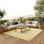 Nourison Home Positano Yellow 7' x 10' Area Rug - Easy Clean, Non Shedding, Bed Room, Living Room, Dining Room, Kitchen (7' x 10')