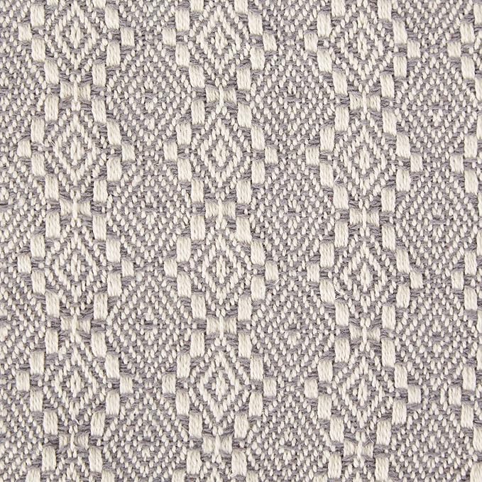 DII Diamond Stitch Woven Throw, Organic Modern, 50 x 60, Gray