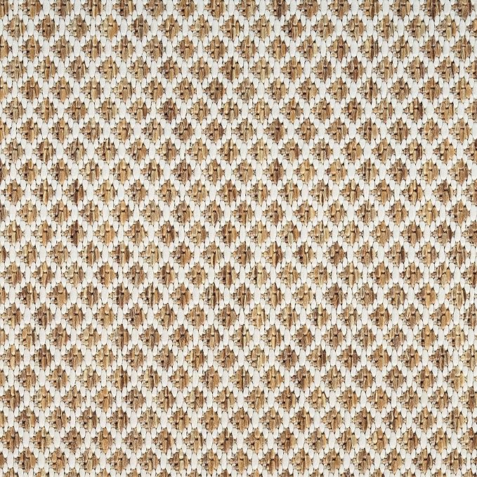 Nourison Home Courtyard Jute Ivory 3' x 5' Area Rug - Easy Clean, Non Shedding, Bed Room, Living Room, Dining Room, Kitchen (3' x 5')