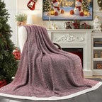 NEXHOME PRO Soft Throw Blankets for Couch, Reversible Warm Blankets Cozy Knit Blanket for Women, Fuzzy Plush Lightweight Throws for Sofa, Bed, Picnic, Wine 50 x 60 inches