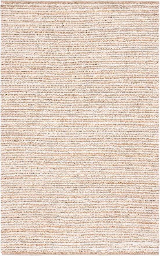 SAFAVIEH Cape Cod Collection Accent Rug - 4' x 6', Natural & Ivory, Handmade, Braided Design, Ideal for The Living Room, Bedroom, Dining Room (CAP151A-4)