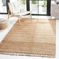 SAFAVIEH Natural Fiber Collection Accent Rug - 3' x 5', Natural & Light Grey, Handmade Tassel Jute, Ideal for High Traffic Areas in Entryway, Living Room, Bedroom (NF550A)