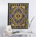 Popular Handicrafts Wall Hanging Tapestry For Bedroom Hippie Burning Sun and Moon Meditation Bohemian Hippy Psychedelic Design Indian Tapestries Bedspread 30 x 40 Inches (76 x 101 cms), Blue
