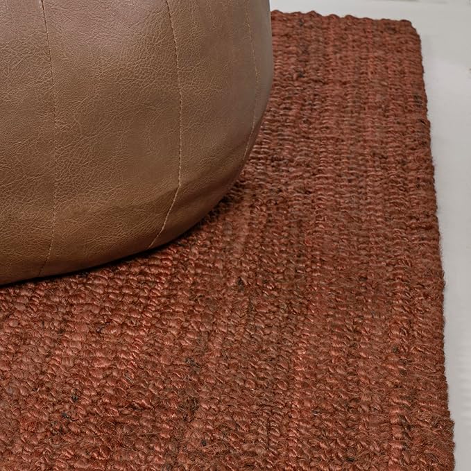 JONATHAN Y Pata Hand Woven Chunky Jute Terracotta Runner Rug, 2x8, Bohemian, Rustic, Cottage, Easy-Cleaning for Living Room, Bedroom, Kitchen, Non-Shedding (NRF102F-28)