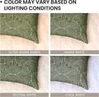 AELS Boho Decorative Textured Throw Pillow Covers 22x22, Modern Mid Century Rainbow Tufted Pillow Case, Farmhouse Rustic Geometric Woven Cushion Case for Bed Couch Sofa, Olive Green