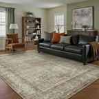 Sage Area Rug 8x10 for Living Room Washable Vintage Carpet Low Pile Non Slip Distressed Soft Traditional Retro Oriental Large Accent Throw Rug Office Bedroom Dining Room Playroom