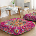 Mandala Meditation Cushion, Boho Meditation Mat, Meditation Pillows for Sitting on Floor, Cushions for Sitting in Home and Outdoor, Square Floor Pillow Cushion Seating for Yoga Accessories 22'' X 22''