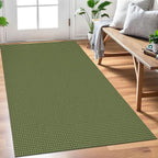 EARTHALL Woven Area Rug 3x5 Ft Washable Rugs for Entryway Braided Non Slip Rubber Backed Throw Rugs Door Mat Indoor Outdoor Entrance Cotton Carpet for Kitchen Foyer Front Door, Green