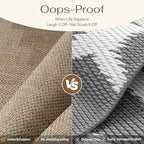 6x9 Easy Jute Outdoor Patio Rug Washable Brown Neutral Large Area Rug for Living Room Lightweight Non Slip No Sheding Carpet Balcony Farmhouse Bedroom Backyard Dining Room Deck