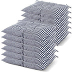 Geetery 12 Pcs Floor Pillows for Classroom Bulk Square Seating Cushions for Floor Chair School Kindergarten Reading Corner, 15.7'' Large Thick Meditation Cushions Yoga Nursery Daycare (Stripe)