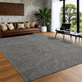 Softlife 5x7 Rugs for Living Room Faux Jute Area Rug Washable Modern Bedroom Rugs Large Non-Slip Farmhouse Floor Carpet for Dining Room Hallway Office Kitchen Entryway, Grey