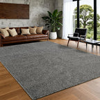 Softlife 5x7 Rugs for Living Room Faux Jute Area Rug Washable Modern Bedroom Rugs Large Non-Slip Farmhouse Floor Carpet for Dining Room Hallway Office Kitchen Entryway, Grey