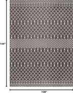 Nourison Home Positano Black 9' x 12' Area Rug - Easy Clean, Non Shedding, Bed Room, Living Room, Dining Room, Kitchen (9' x 12')