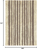 Dash and Albert Calder Stripe Grey Handwoven Jute Rug, 9 X 12 Feet, Neutral/Grey Stripe Pattern