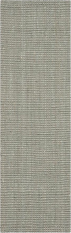 SAFAVIEH Natural Fiber Collection Runner Rug - 2'3" x 13', Green & Grey, Handmade Farmhouse Jute, Ideal for High Traffic Areas in Living Room, Bedroom (NF730B)