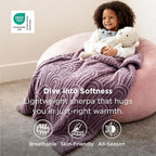 Bedsure GentleSoft Twin Blanket for Bed - Cozy Soft Blankets for Women, Cute Small Fleece Throws for Girls, Graduation Decorations Gift for Her Him School Dorm, Purple, 60x80 Inches