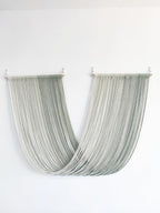 QULBUJ Dip Dye Large Macrame Wall Hanging Tie-Dye Yarn Tapestry Home Boho Wall Decor Ombre Art Headboard Bedroom Living Room 52" Wx34 L,Green