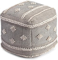 Anji Mountain Pouf Ottoman Foot Rest, Handmade Ottoman Pouf, Comfortable Foot Stool, Decorative Floor Seating for Living Room Decor, Bedroom & Home Décor Accent - Sidney Street