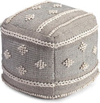 Anji Mountain Pouf Ottoman Foot Rest, Handmade Ottoman Pouf, Comfortable Foot Stool, Decorative Floor Seating for Living Room Decor, Bedroom & Home Décor Accent - Sidney Street